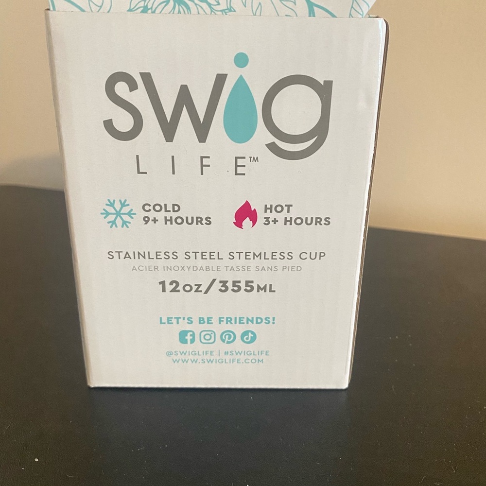 Swig Life Stainless Steel Stemless Cup - White